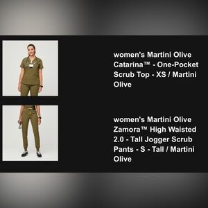 FIGS MARTINI OLIVE WOMENS SCRUBS